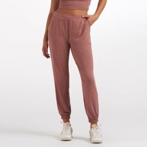NWT Vuori Womens Boyfriend Joggers in Light Terracotta Heather, size L